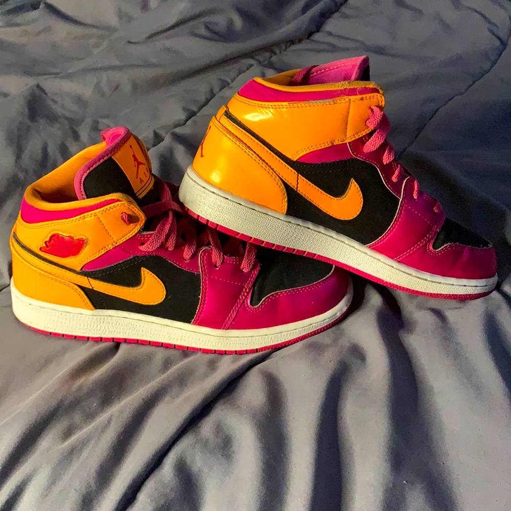 Air Jordan 1 (Neon Orange, Pink, and Black)
